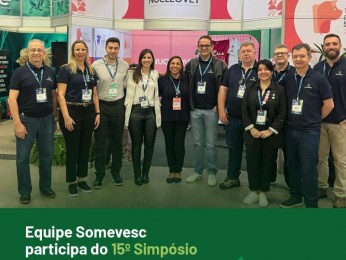 Equipe somevesc participa do 15º Simpósio Brasil Sul de Suinocultura.