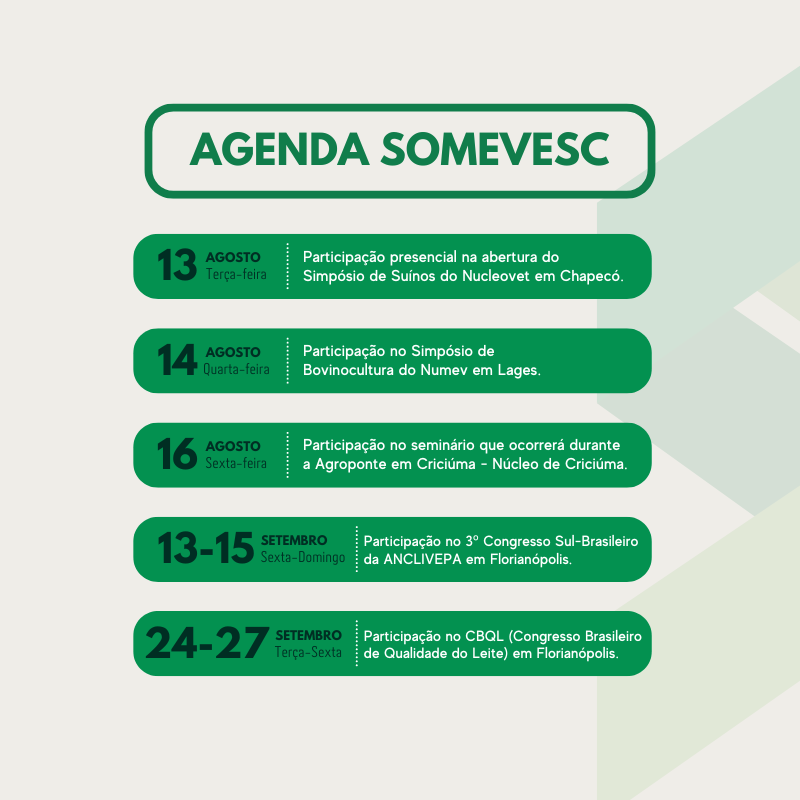 Agenda de Eventos SOMEVESC Agenda de Eventos SOMEVESC
